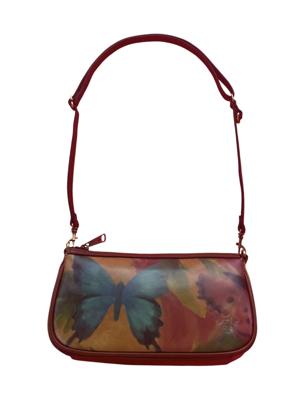 Patricia Nash Watercolor Butterfly Leather Shoulder/ Crossbody Bag